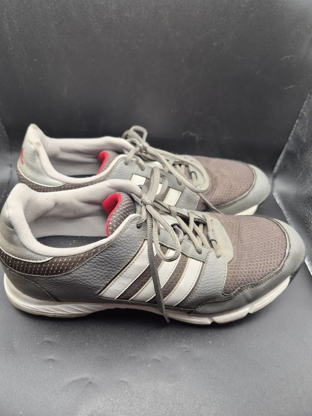 adidas Men’s Golf Shoes Gray with White Stripes
